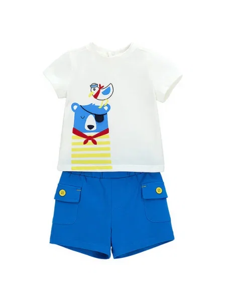Original Marines Set tricou și pantaloni scurți alb