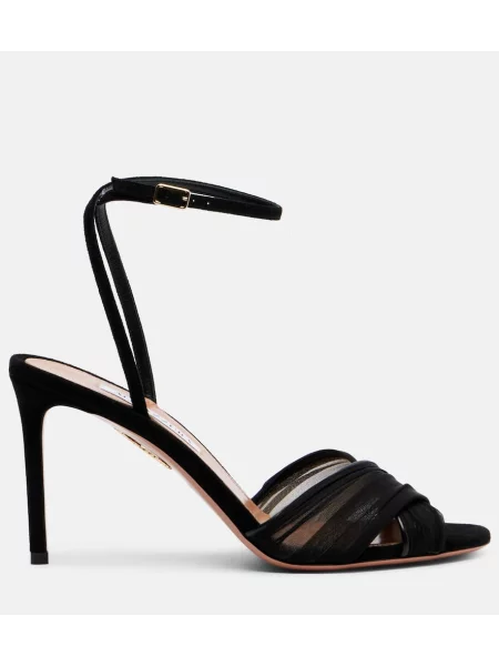 Sandale Aquazzura din piele slingback negru