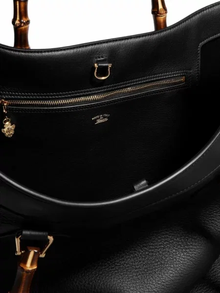 Geantă shopper Gucci din bambus negru