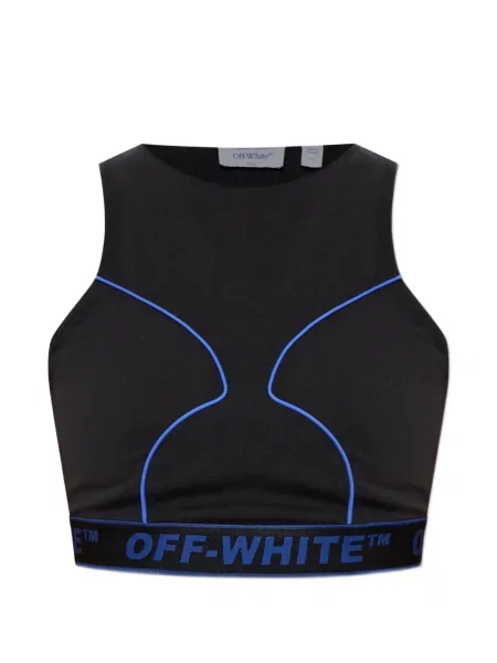 Top Off-white cu autograf alb