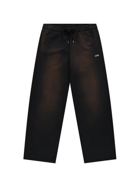 Pantaloni Arte Antwerp cu broderie alergare negru
