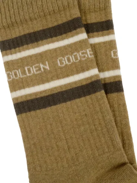 Čarape Golden Goose s autogramom zelena