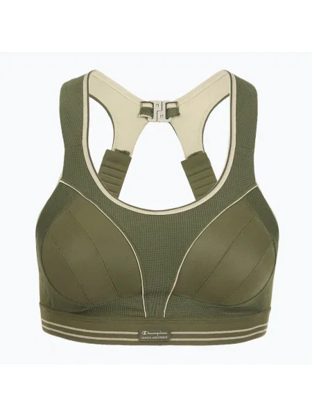 Sportovní podprsenka Shock Absorber Ultimate Run Bra khaki zelená