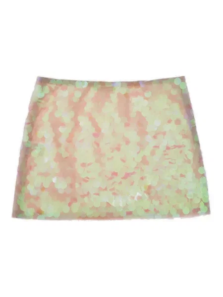 Mini fusta mini Helmut Lang cu paiete mini verde