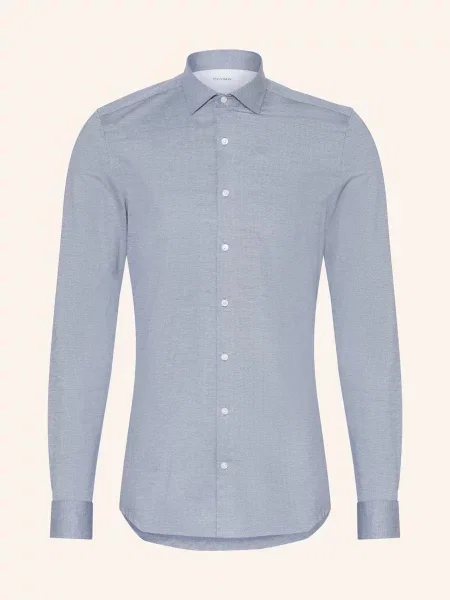 Olymp Žerzejová Košile No. Six Super Slim Fit tmavě modrá