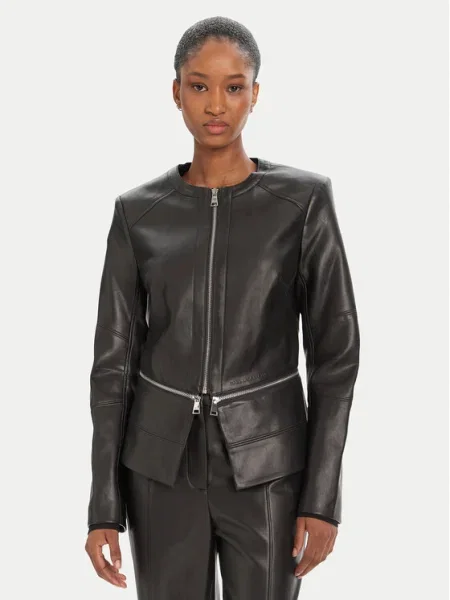 KARL LAGERFELD Geacă din imitație de piele negru