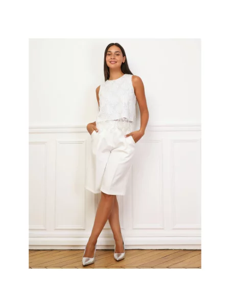 Top La Modeuse alb