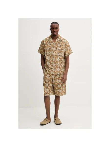 Drôle de Monsieur koszula La Chemise Paisley relaxed z kołnierzykiem klasycznym brązowy