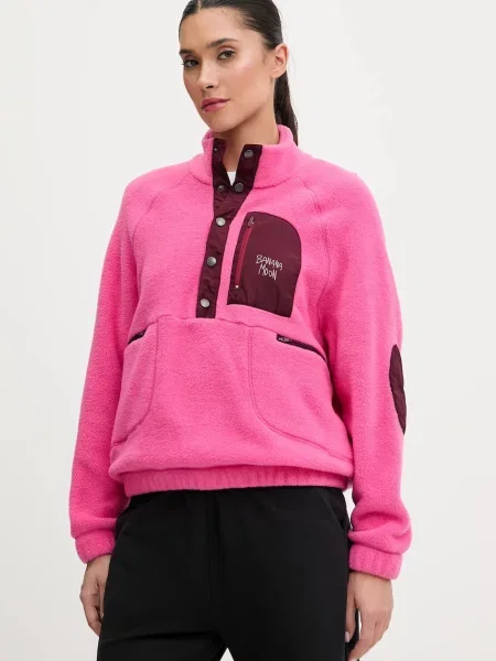 Banana Moon bluza polarowa Hillside gładka NUZZLE.HILLSIDE różowy