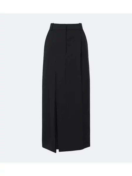 Fustă midi Givenchy de lână negru