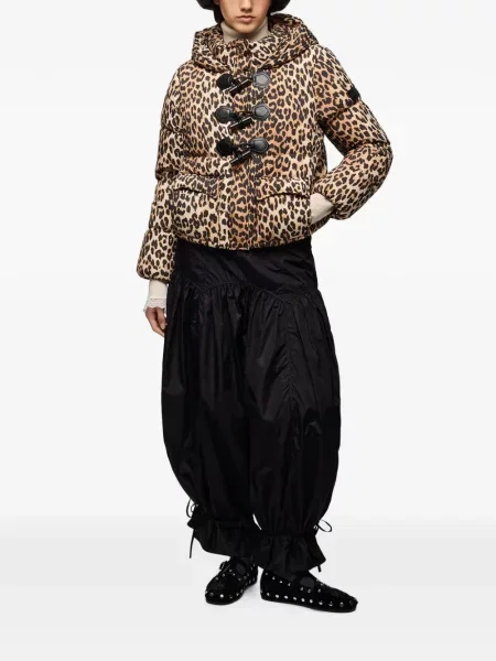 Geacă cu puf Ganni cu model leopard