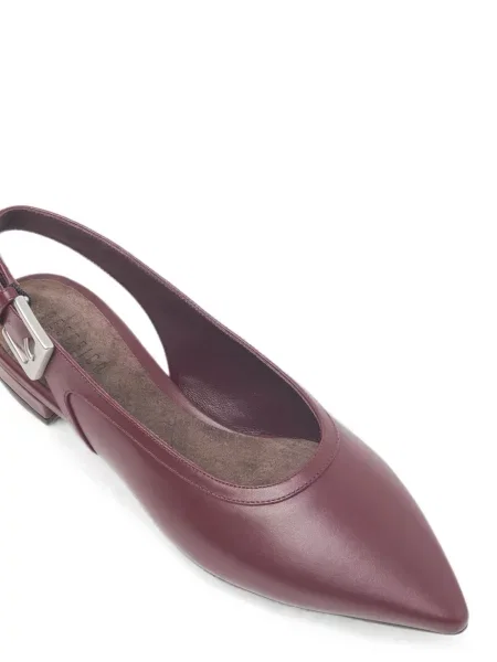Pantofi cu toc Peserico din piele slingback roșu