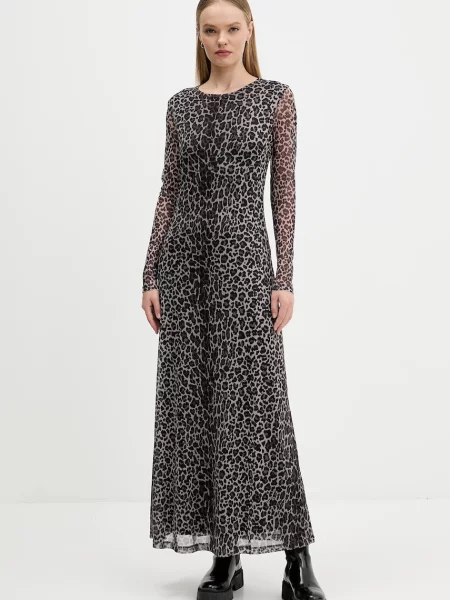 Tommy Jeans rochie maxi evazați maro