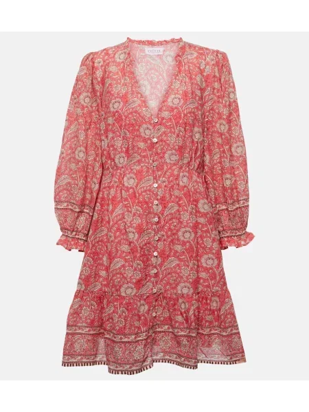 Zamatové kvetinové šaty Velvet ružová