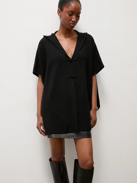 Answear.LAB poncho pentru femei cu vâscoză negru