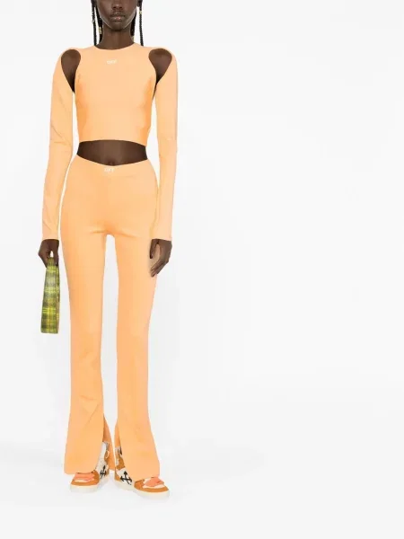 Pantaloni Off-white alb