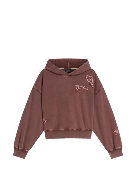 Hanorac cu glugă Scotch & Soda cu broderie maro