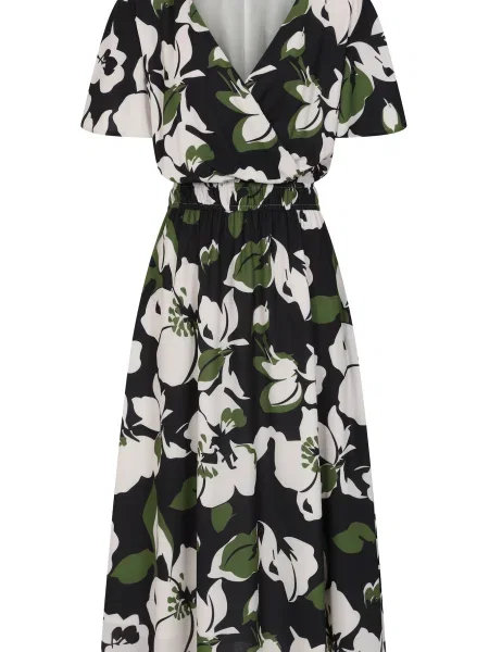 HotSquash Rochie oliv / negru alb