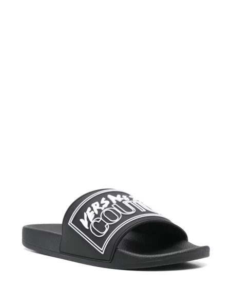 Papuci Versace Jeans Couture cu autograf negru