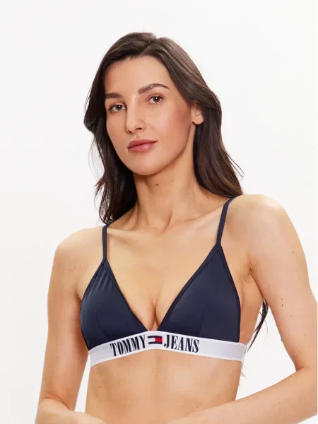 Tommy Jeans Bikini partea de sus Bleumarin