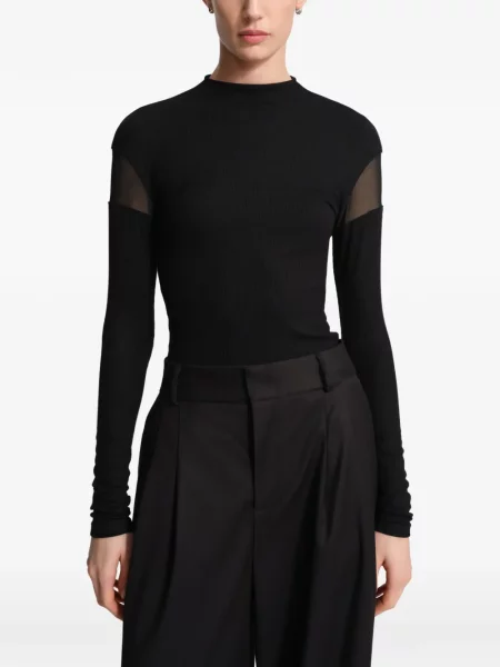Lung top Marcella negru