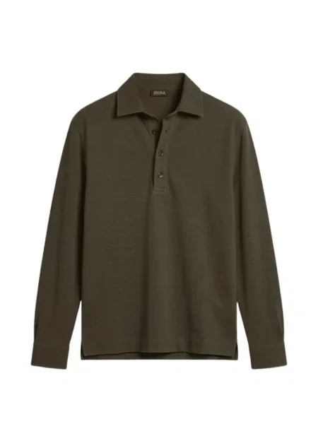 Lung tricou polo Zegna verde