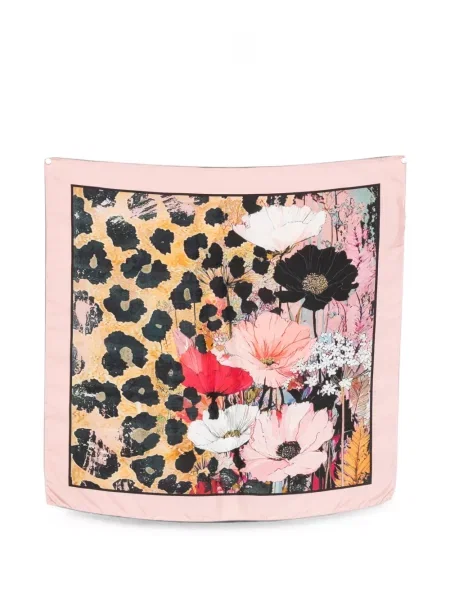 Fular D'aniello cu model floral cu imagine roz