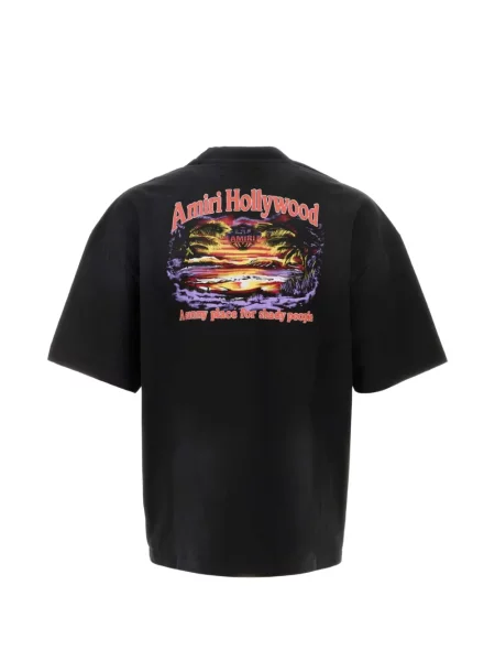 Tricou Amiri cu imagine negru
