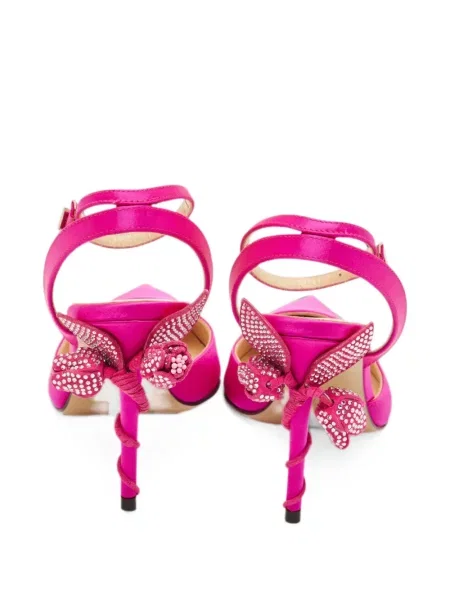 Pantofi cu toc Mach & Mach cu bretele roz