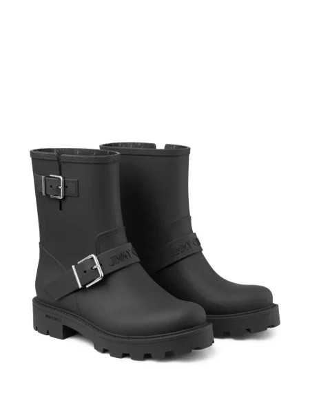 Botine Jimmy Choo cu cataramă biker negru