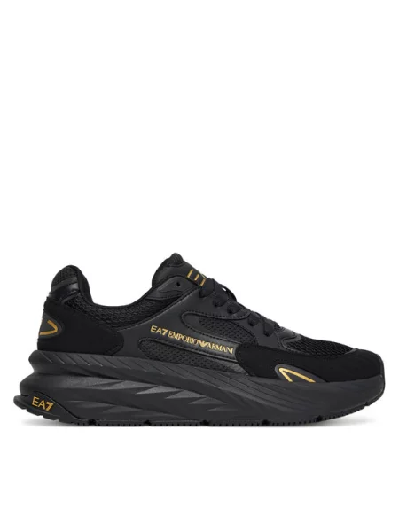 Sneakersy Emporio Armani Ea7 z siateczką czarne