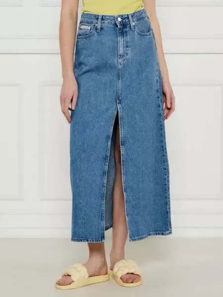 Calvin Klein Jeans Farmer szoknya A-LINE kék