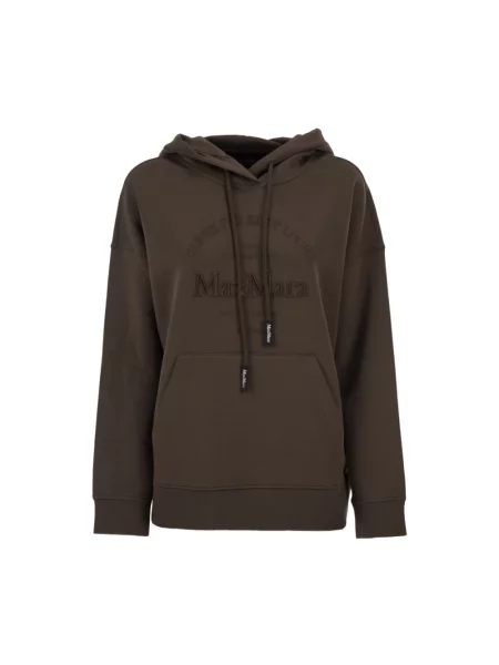 Bluza z kapturem Max Mara brązowa