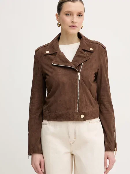 Kurtka Armani Exchange zamszowa brązowa