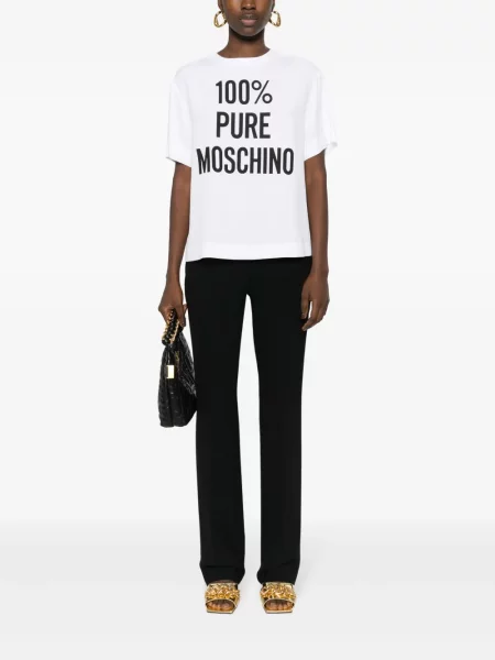 Raštuotas palaidinė Moschino balta