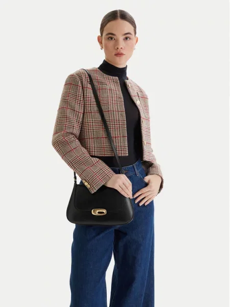 Calvin Klein Geantă Hardware Flap Medium Crossbody negru