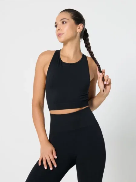 Спортивный топ Sinsay черный