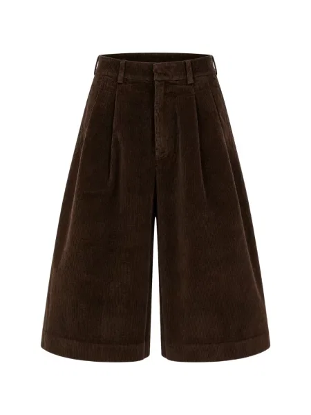 Pantaloni scurți True Avenue de catifea cord maro