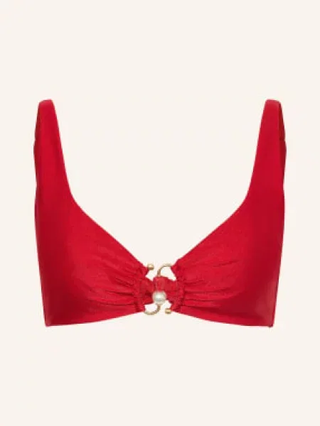 Seafolly Bralette Bikini Palermo Z Ozdobnymi Perełkami rot czerwony