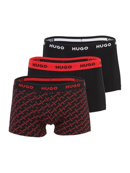 Boxeri Hugo Boss Trunk Triplet Design Multicolor M alb