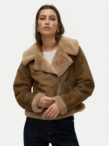 Vero Moda Кожух Peggy кафяв