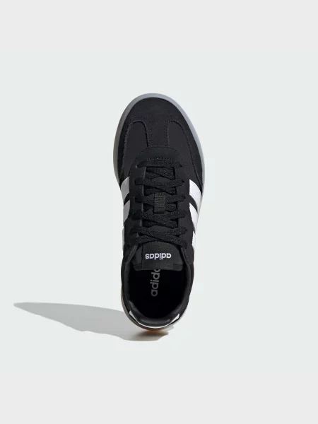 Кожаные повседневные кроссовки Adidas черные