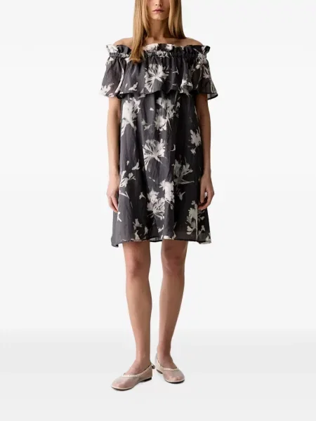 Rochie mini Marc O'polo cu model floral cu imagine gri