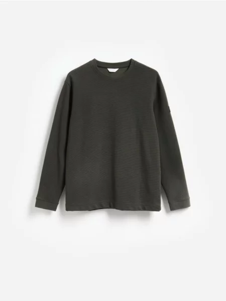 Reserved Tricou regular fit cu mânecă lungă verde-prăfuit verde