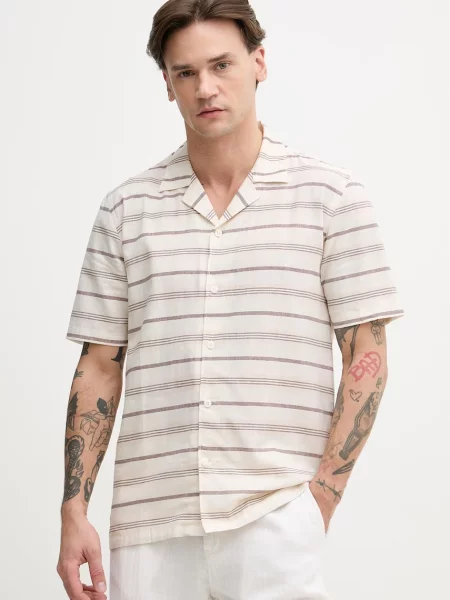 Lindbergh srajca ženska z lanom bež