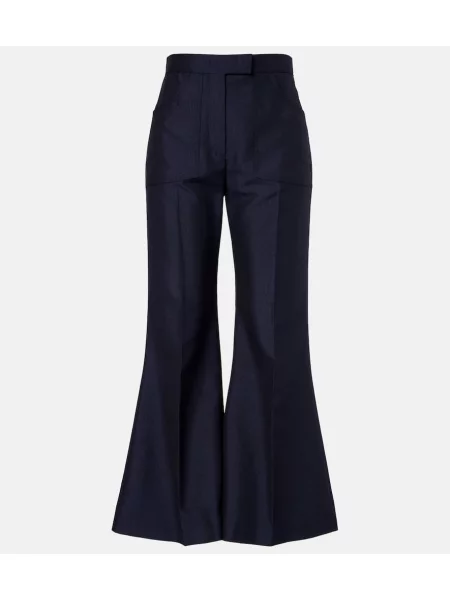 Pantaloni Valentino de lână albastru