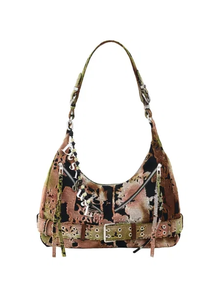 Desigual Geantă de umăr maro ruginiu / kiwi / negru verde
