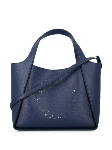 Geantă shopper Stella Mccartney cu autograf albastru