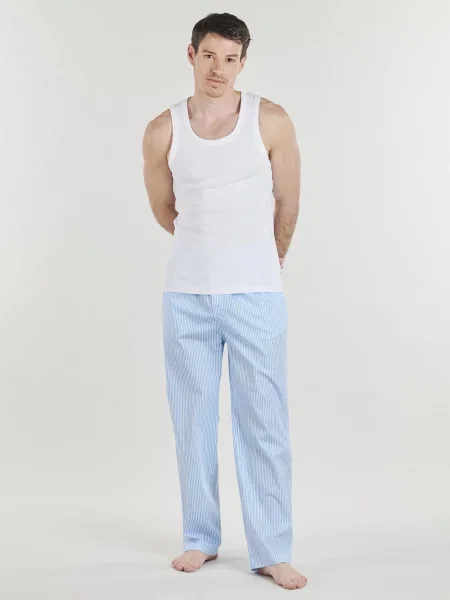 Polo Ralph Lauren Pizsama nadrágok világoskék / fehér kék