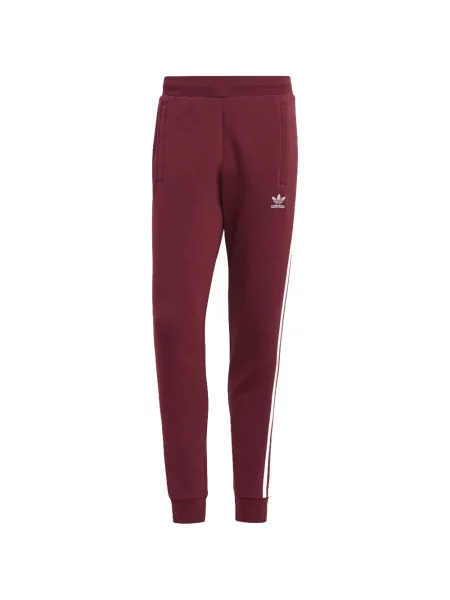 Pantaloni Adidas cu dungi alergare roșu